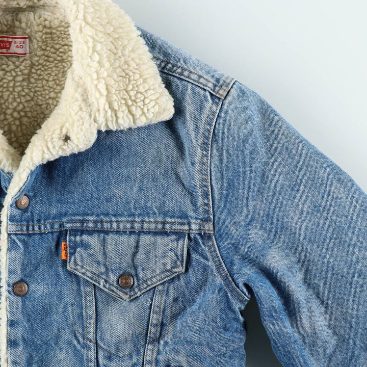 1970'S Levi's denim fleece jacket. Some details are unclear due to missing tag. Men's size M (approx.). unclear blue type Vintage Second Hand