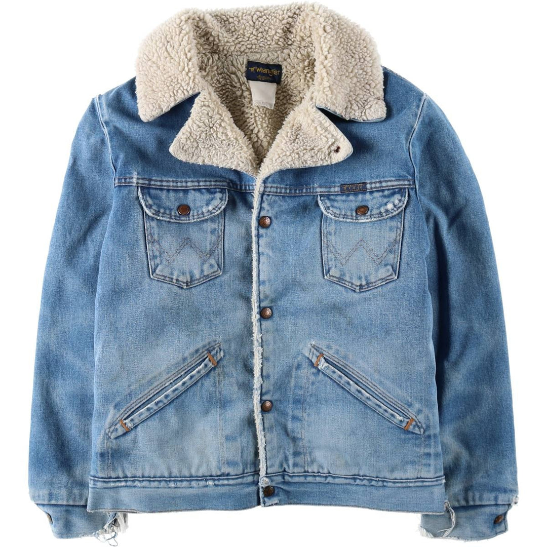 Vintage 80s-90'S Wrangler denim jacket, made in the USA, size L, men's unclear blue type Vintage Second Hand