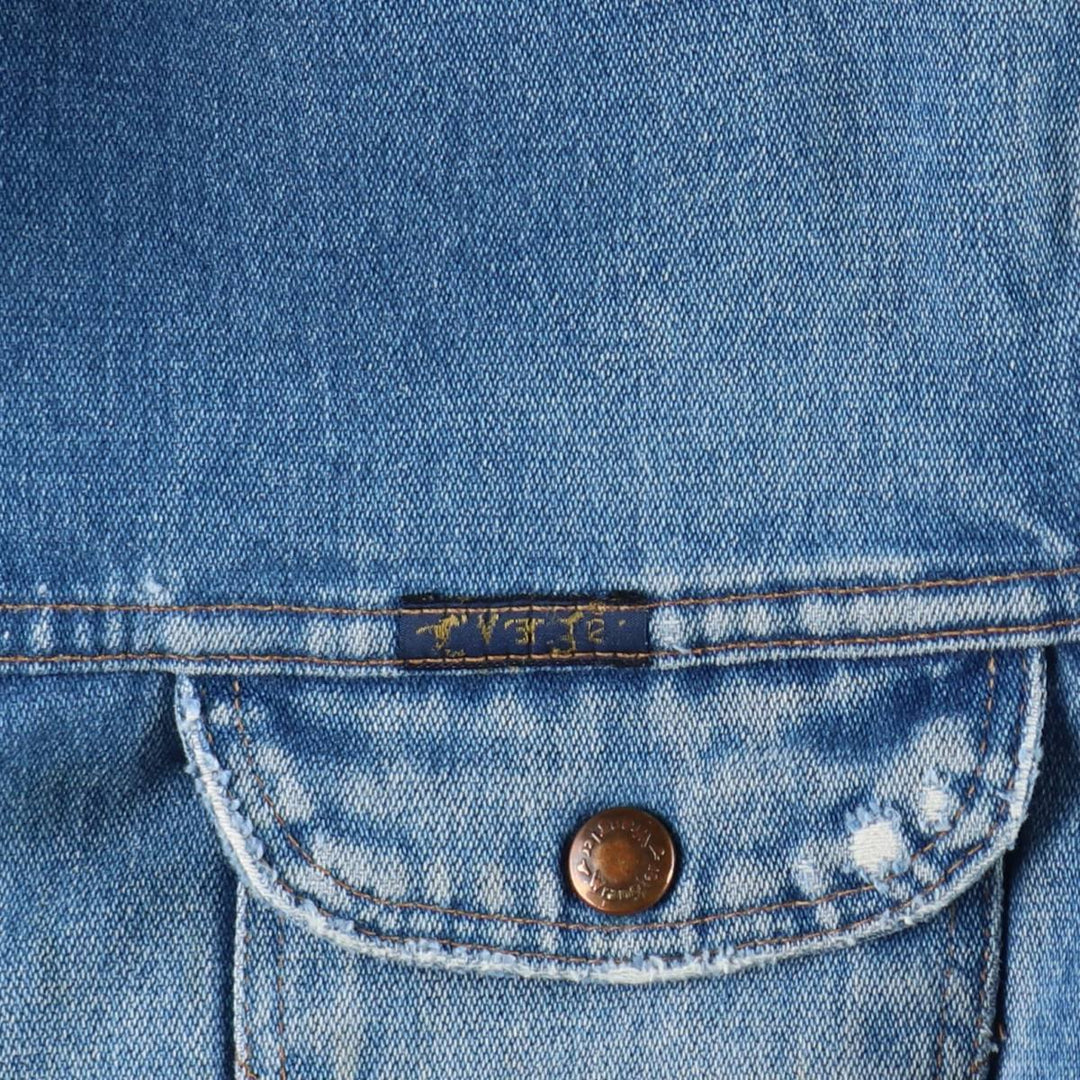 Vintage 80s-90'S Wrangler denim jacket, made in the USA, size L, men's unclear blue type Vintage Second Hand