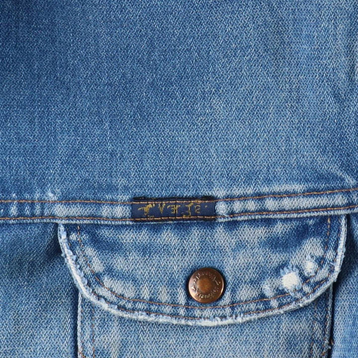 Vintage 80s-90'S Wrangler denim jacket, made in the USA, size L, men's unclear blue type Vintage Second Hand