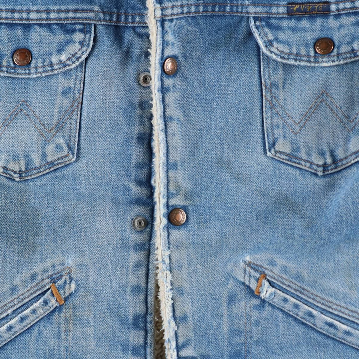 Vintage 80s-90'S Wrangler denim jacket, made in the USA, size L, men's unclear blue type Vintage Second Hand