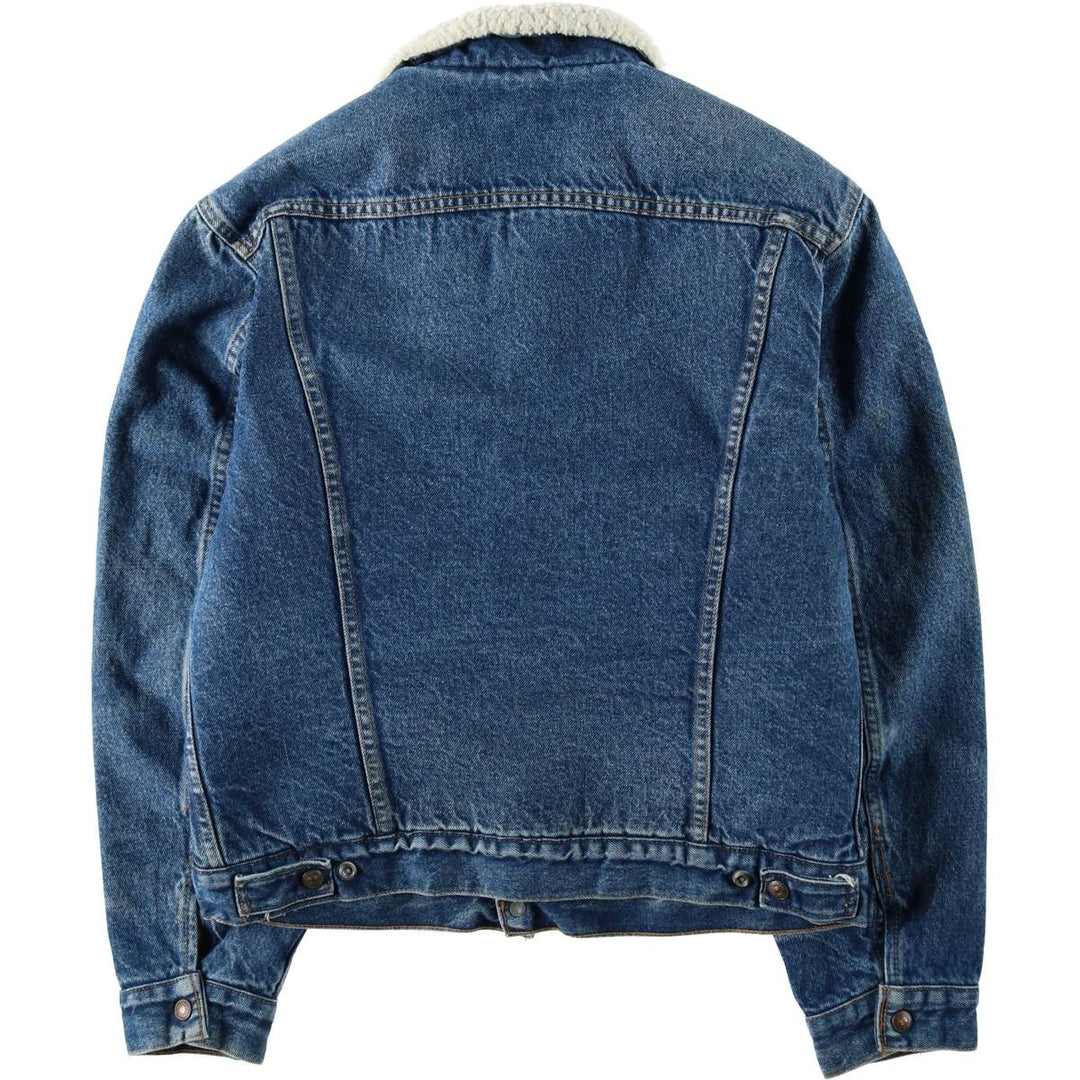 1980'S Levi's denim shearling jacket, made in USA, men's size M (approx.) unclear blue type Vintage Second Hand