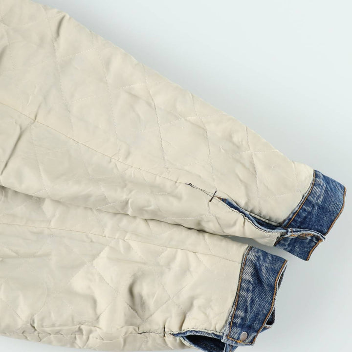 1980'S Levi's denim shearling jacket, made in USA, men's size M (approx.) unclear blue type Vintage Second Hand