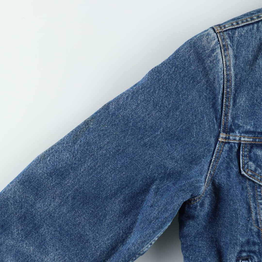 1980'S Levi's denim shearling jacket, made in USA, men's size M (approx.) unclear blue type Vintage Second Hand