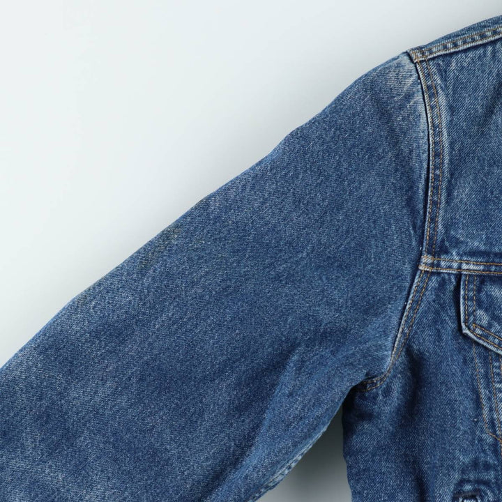 1980'S Levi's denim shearling jacket, made in USA, men's size M (approx.) unclear blue type Vintage Second Hand