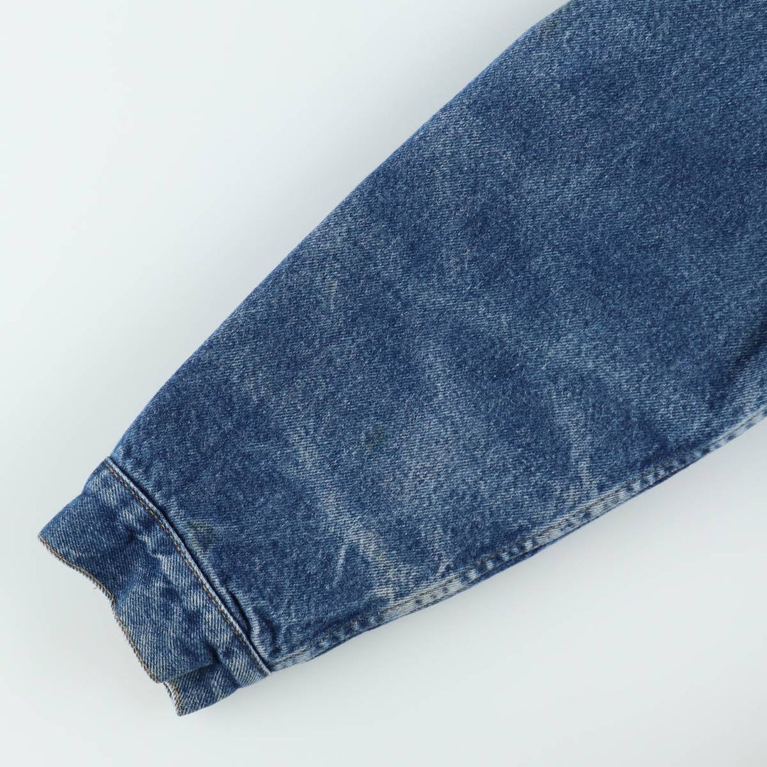 1980'S Levi's denim shearling jacket, made in USA, men's size M (approx.) unclear blue type Vintage Second Hand