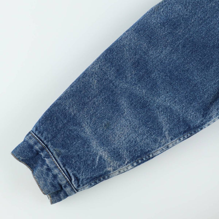 1980'S Levi's denim shearling jacket, made in USA, men's size M (approx.) unclear blue type Vintage Second Hand