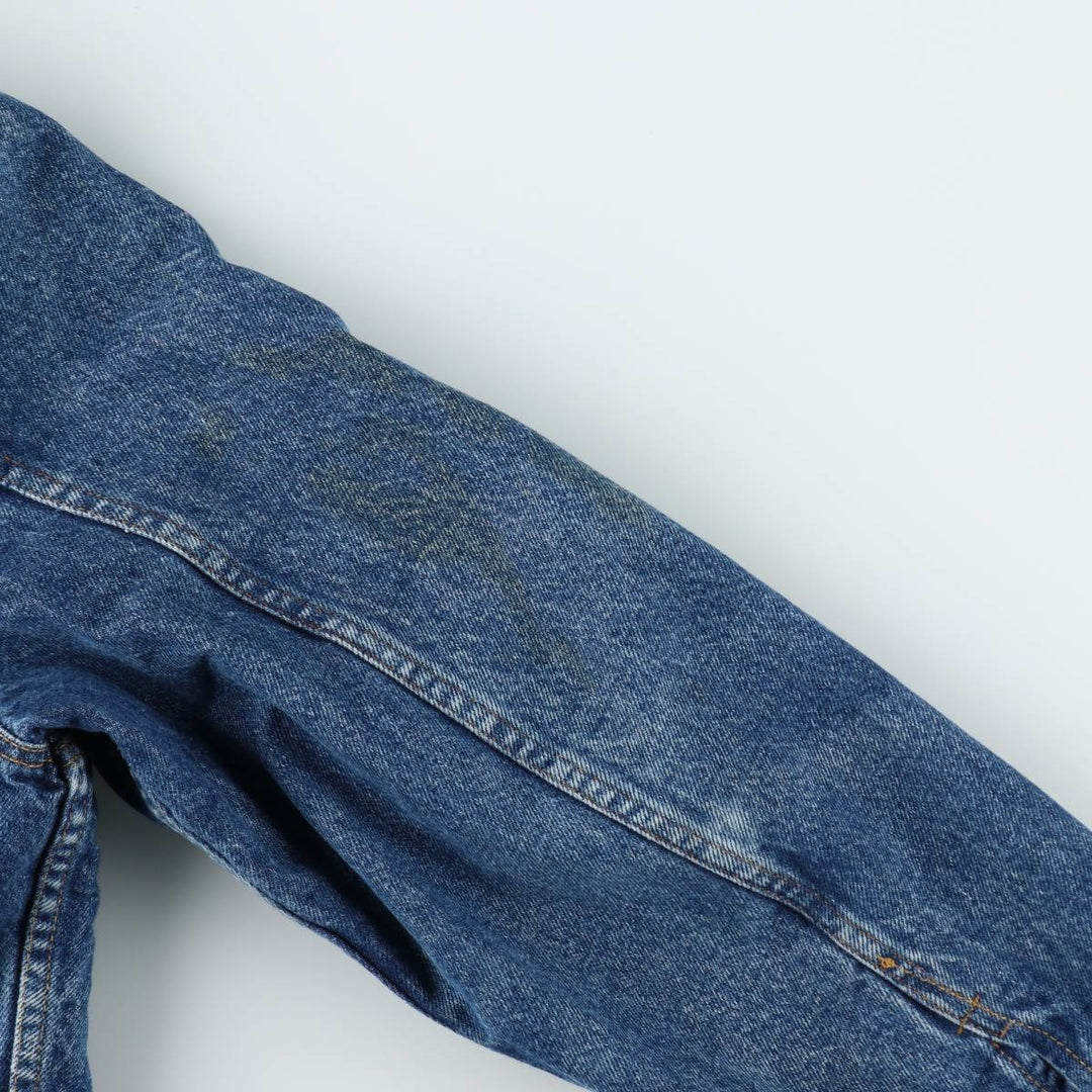 1980'S Levi's denim shearling jacket, made in USA, men's size M (approx.) unclear blue type Vintage Second Hand