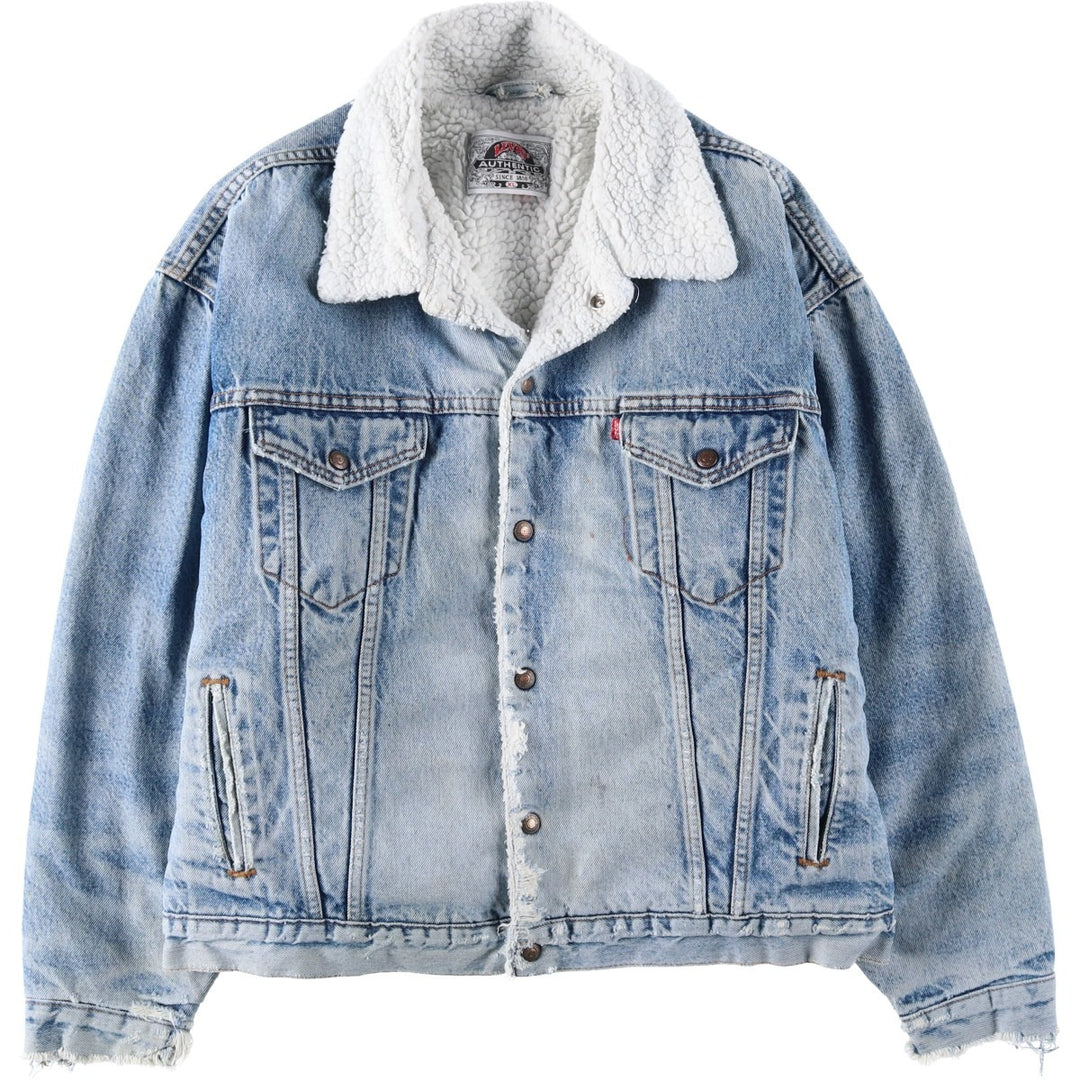 Levi's denim fleece jacket, men's size XL unclear Blue type light blue Vintage Second Hand