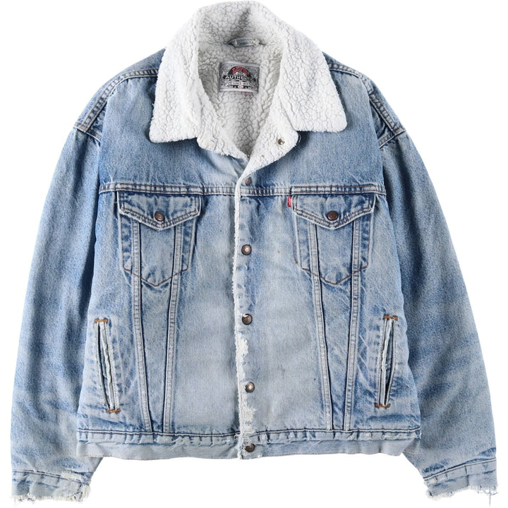 Levi's denim fleece jacket, men's size XL unclear Blue type light blue Vintage Second Hand