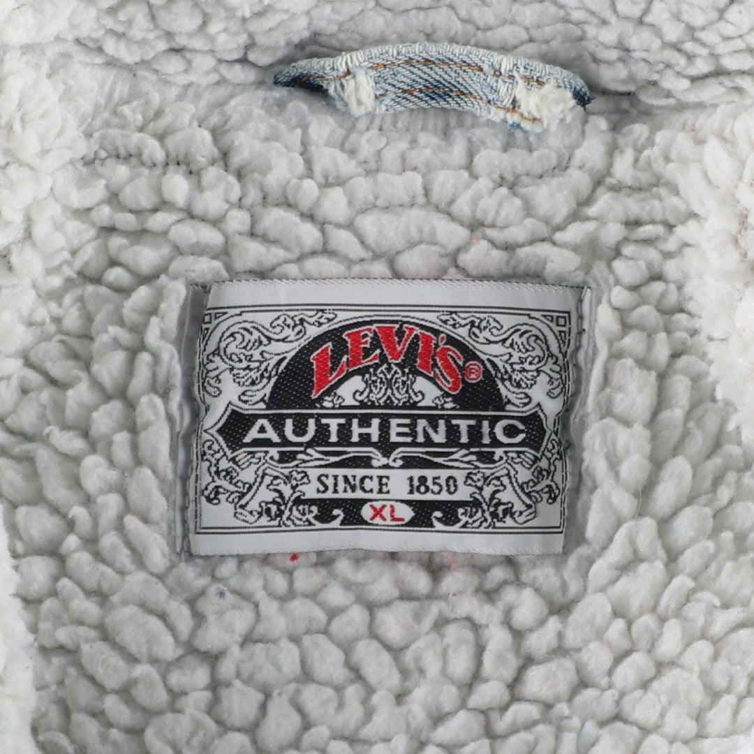Levi's denim fleece jacket, men's size XL unclear Blue type light blue Vintage Second Hand