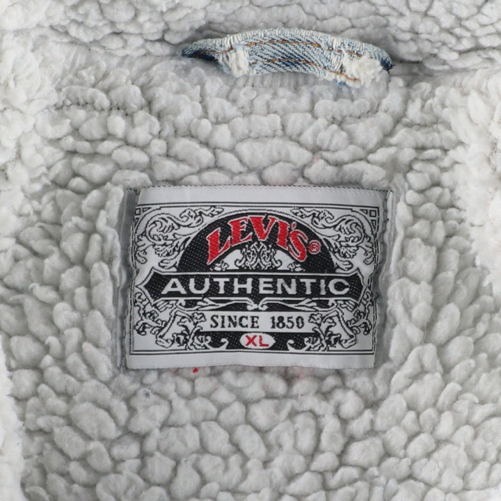 Levi's denim fleece jacket, men's size XL unclear Blue type light blue Vintage Second Hand