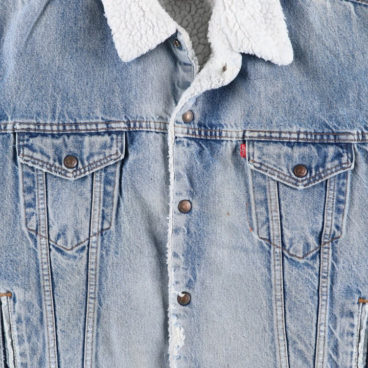 Levi's denim fleece jacket, men's size XL unclear Blue type light blue Vintage Second Hand