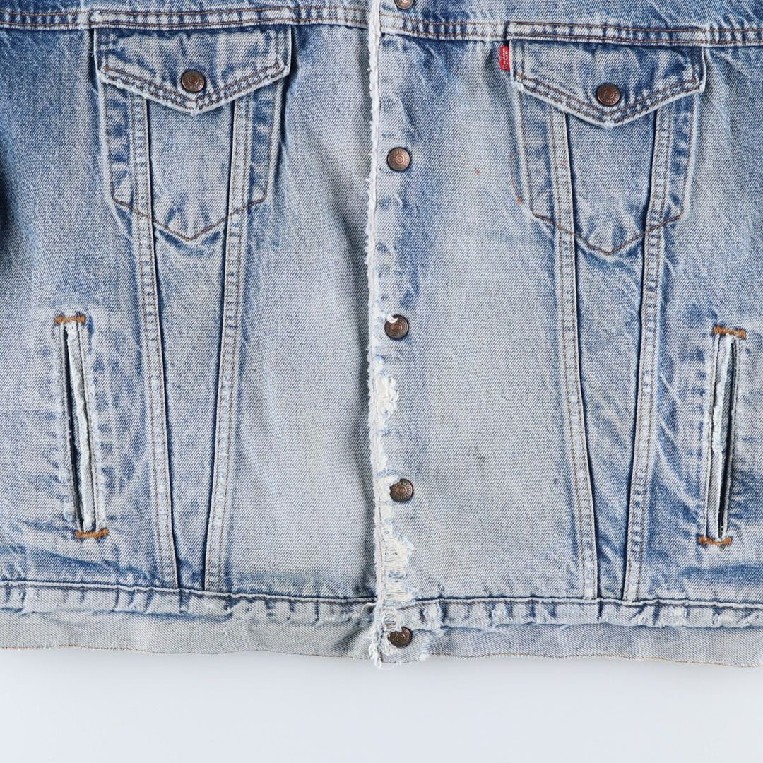 Levi's denim fleece jacket, men's size XL unclear Blue type light blue Vintage Second Hand
