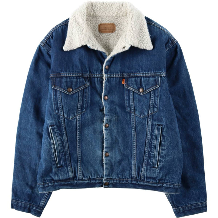 1980'S Levi's padded denim fleece jacket, men's size XL equivalent, vintage. cotton blue type Vintage Second Hand