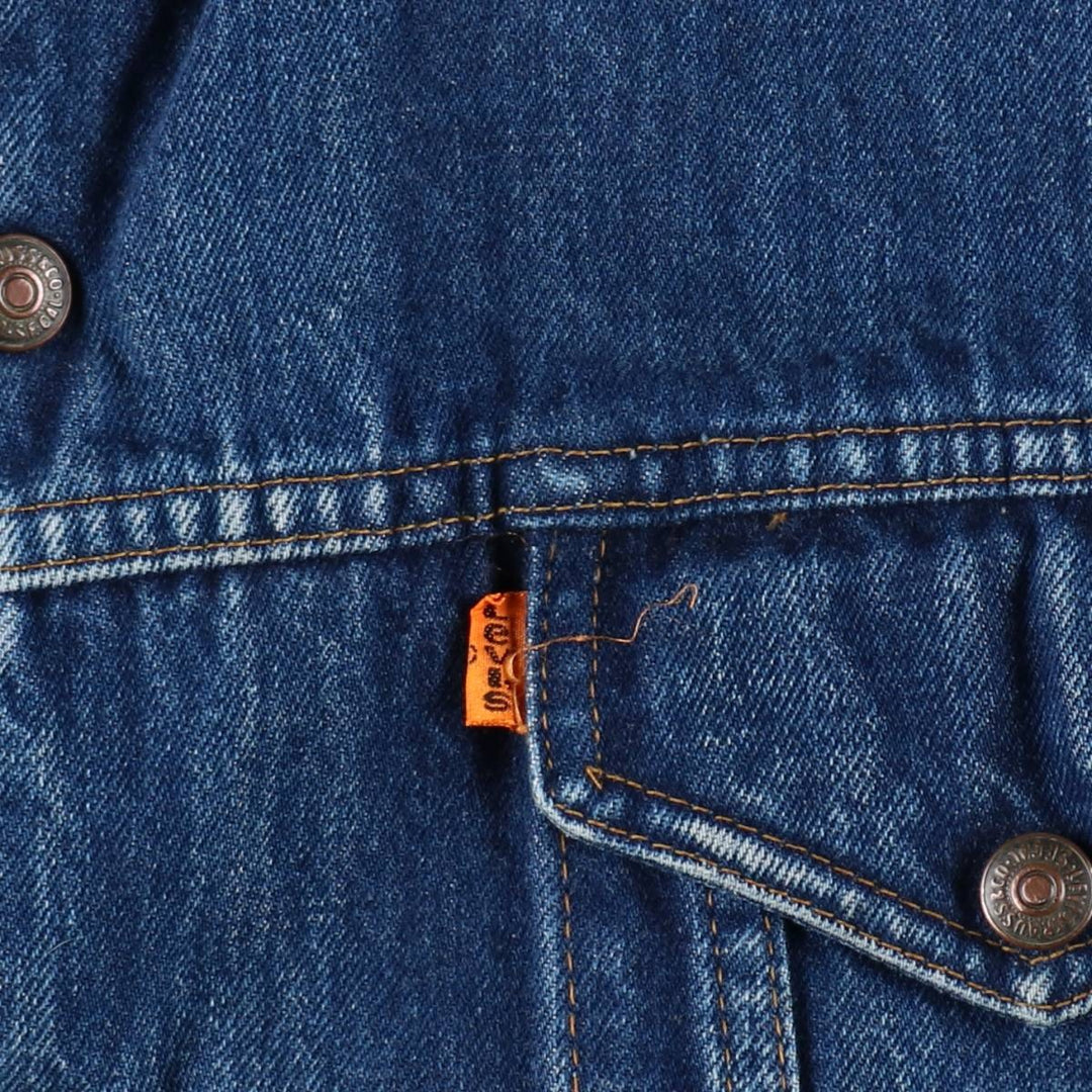 1980'S Levi's padded denim fleece jacket, men's size XL equivalent, vintage. cotton blue type Vintage Second Hand