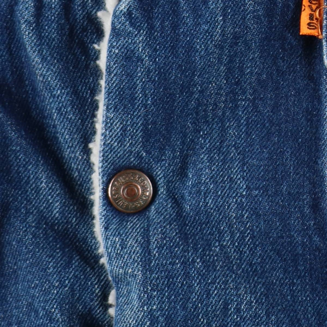 1980'S Levi's padded denim fleece jacket, men's size XL equivalent, vintage. cotton blue type Vintage Second Hand