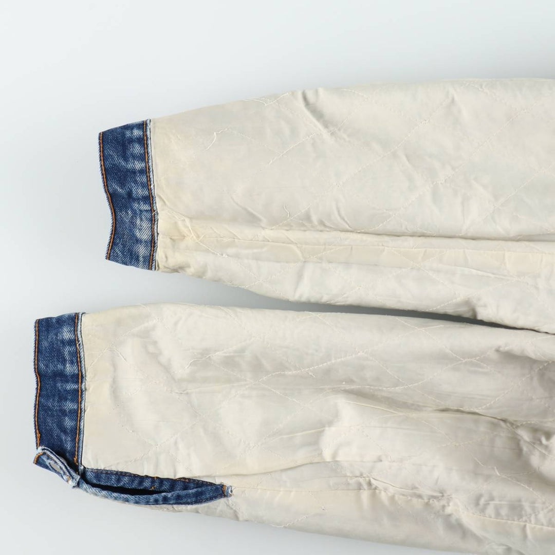 1980'S Levi's padded denim fleece jacket, men's size XL equivalent, vintage. cotton blue type Vintage Second Hand