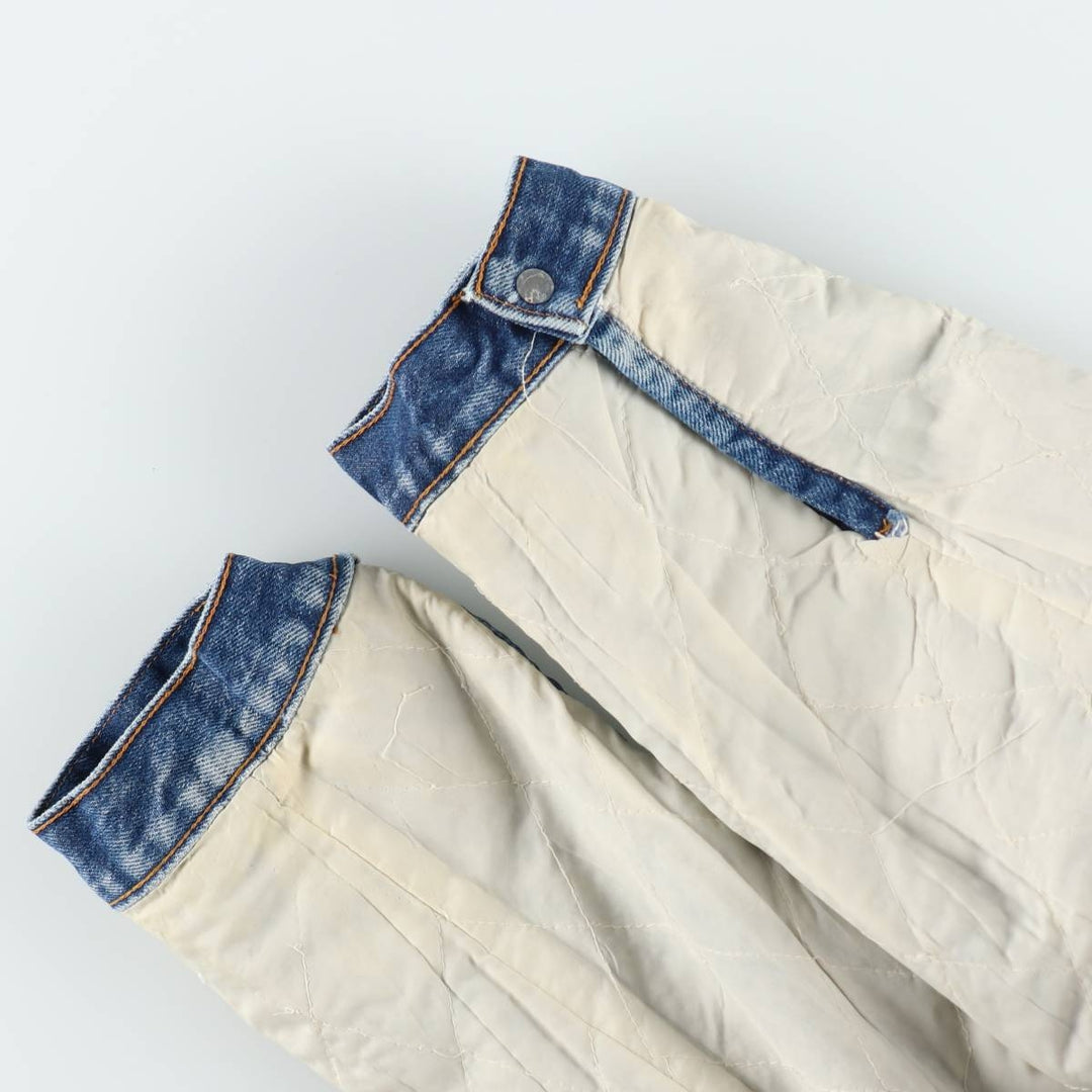 1980'S Levi's padded denim fleece jacket, men's size XL equivalent, vintage. cotton blue type Vintage Second Hand