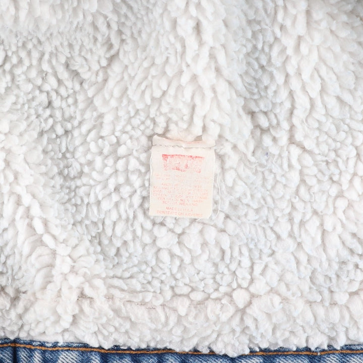80s-90'S Levi's denim shearling jacket, made in USA, men's size XL equivalent, vintage. cotton blue type Vintage Second Hand