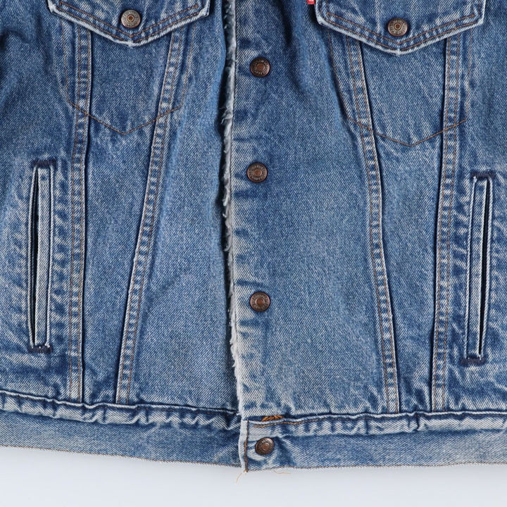 80s-90'S Levi's denim shearling jacket, made in USA, men's size XL equivalent, vintage. cotton blue type Vintage Second Hand