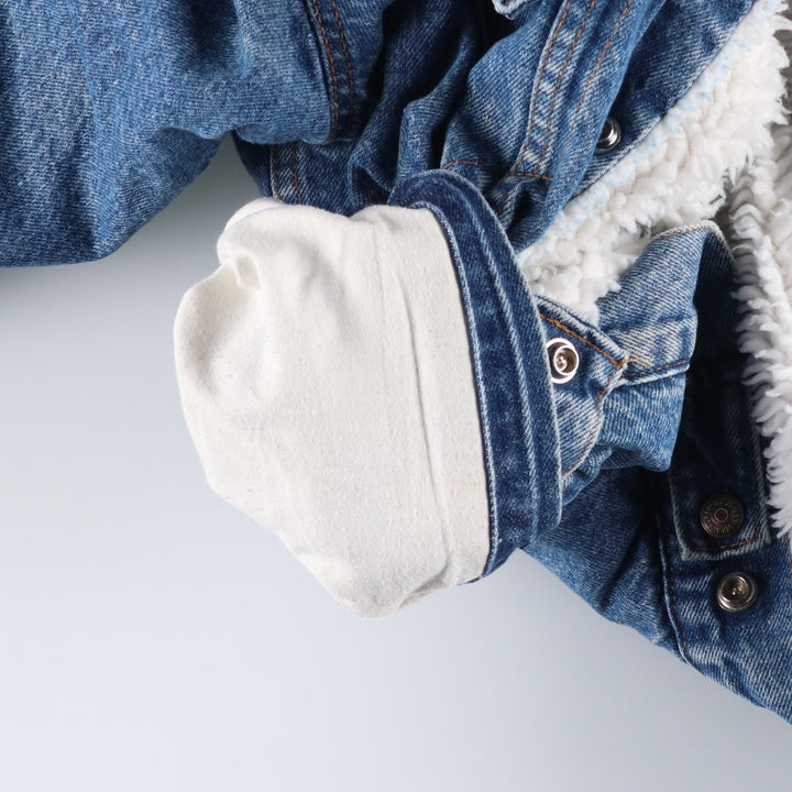 80s-90'S Levi's denim shearling jacket, made in USA, men's size XL equivalent, vintage. cotton blue type Vintage Second Hand