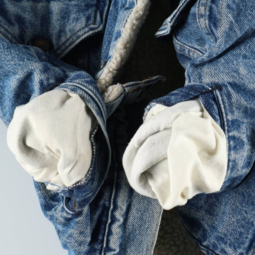 Vintage 80s-90'S Levi's 70608-0216 Padded Denim Jacket, Made in USA, Men's Size Medium unclear blue type Vintage Second Hand