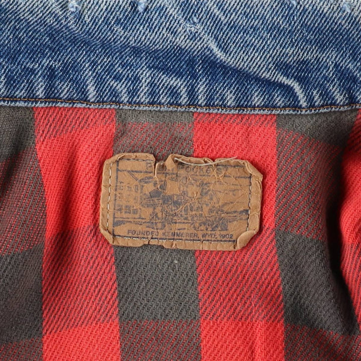JCPenney PLAIN POCKETS Denim Jacket, Men's Size L (approx.), Vintage unclear blue type Vintage Second Hand