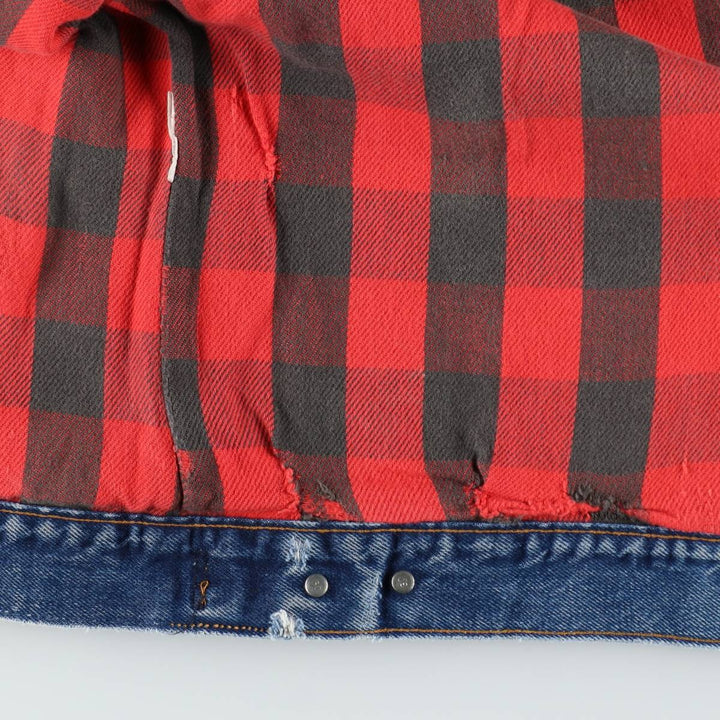 JCPenney PLAIN POCKETS Denim Jacket, Men's Size L (approx.), Vintage unclear blue type Vintage Second Hand
