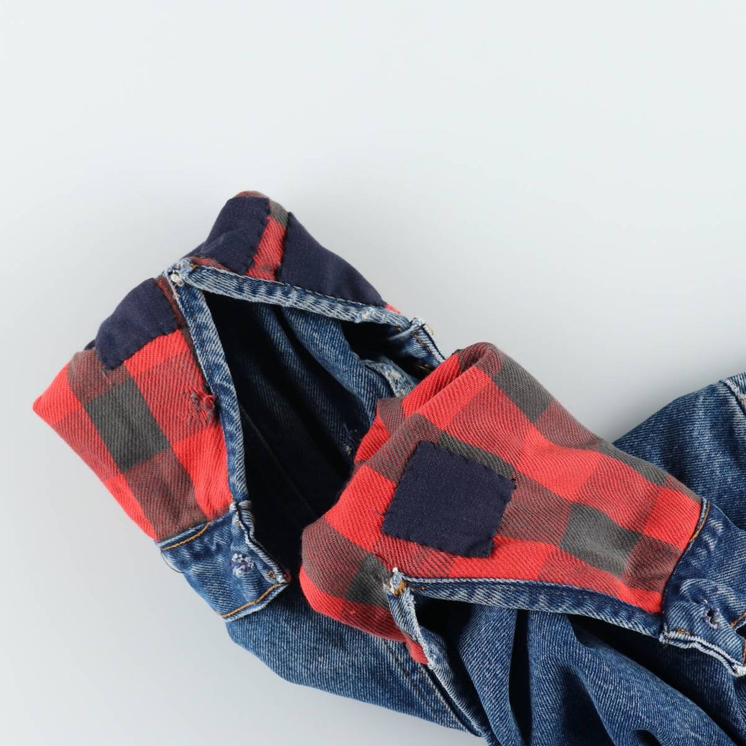 JCPenney PLAIN POCKETS Denim Jacket, Men's Size L (approx.), Vintage unclear blue type Vintage Second Hand