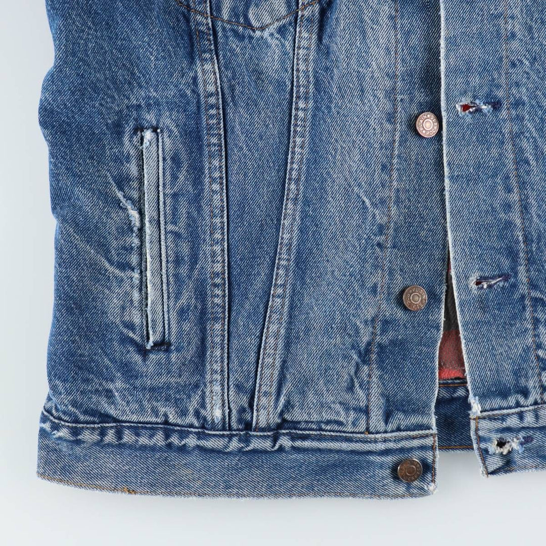 JCPenney PLAIN POCKETS Denim Jacket, Men's Size L (approx.), Vintage unclear blue type Vintage Second Hand