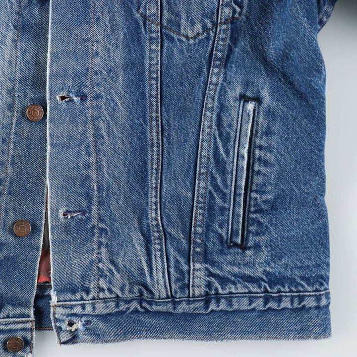 JCPenney PLAIN POCKETS Denim Jacket, Men's Size L (approx.), Vintage unclear blue type Vintage Second Hand