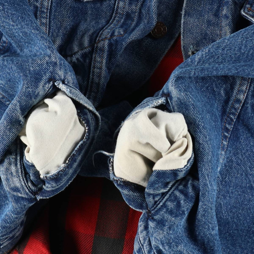 JCPenney PLAIN POCKETS Denim Jacket, Men's Size L (approx.), Vintage unclear blue type Vintage Second Hand