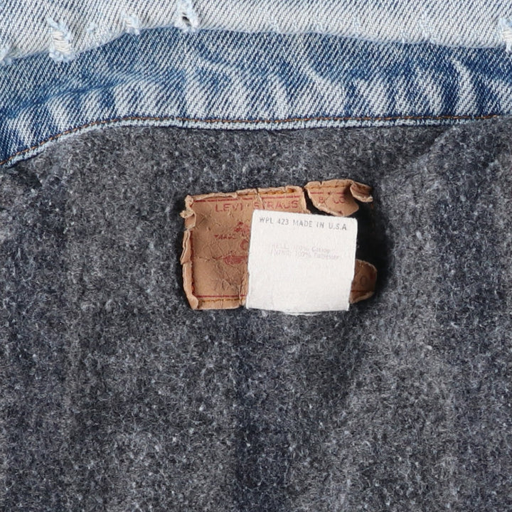 1980'S Levi's 70505-0317 Denim Jacket, Made in USA, Men's Size M (approx.), Vintage cotton blue type Vintage Second Hand