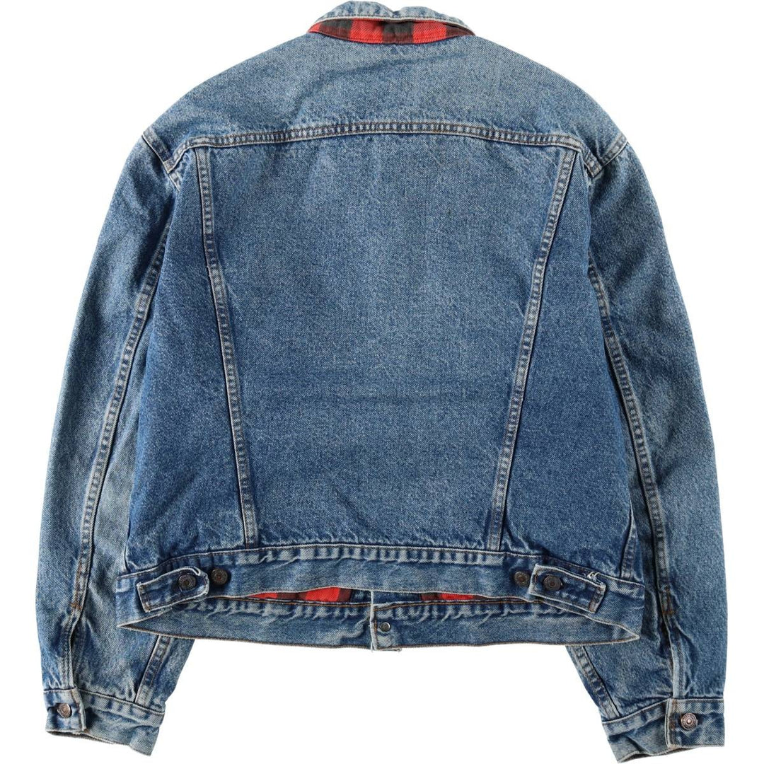 1990'S Levi's 70411-0816 Padded Denim Jacket (G-Jean) Made in USA, Men's Size XL (approx.) cotton blue type Vintage Second Hand