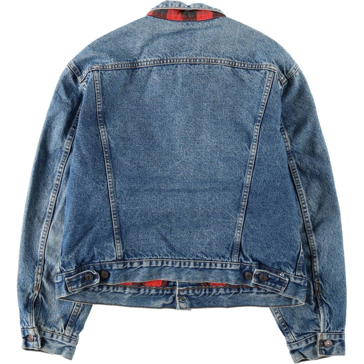 1990'S Levi's 70411-0816 Padded Denim Jacket (G-Jean) Made in USA, Men's Size XL (approx.) cotton blue type Vintage Second Hand