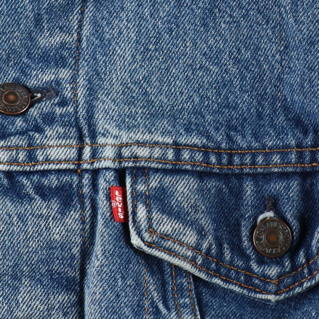 1990'S Levi's 70411-0816 Padded Denim Jacket (G-Jean) Made in USA, Men's Size XL (approx.) cotton blue type Vintage Second Hand