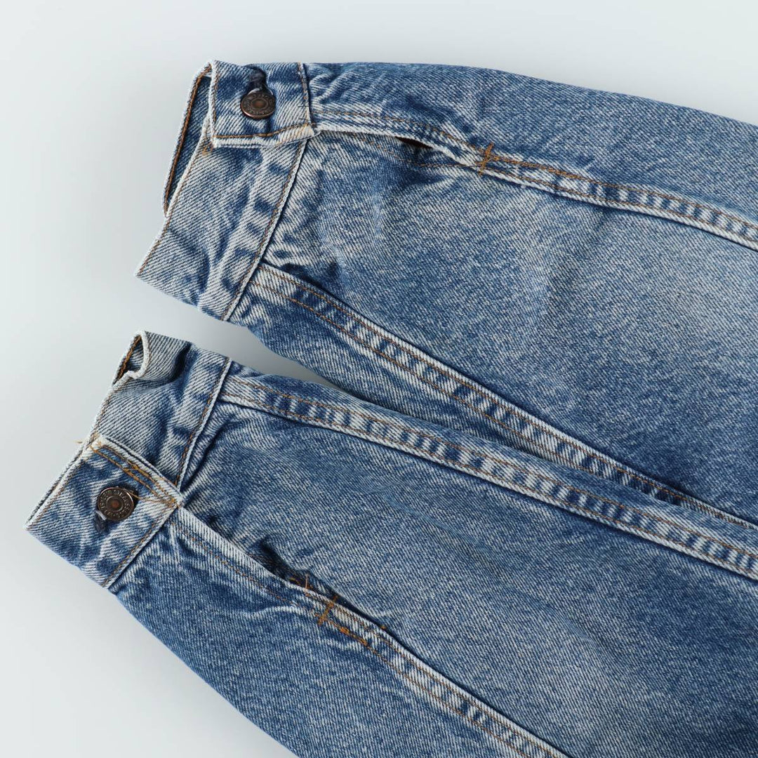 1990'S Levi's 70411-0816 Padded Denim Jacket (G-Jean) Made in USA, Men's Size XL (approx.) cotton blue type Vintage Second Hand