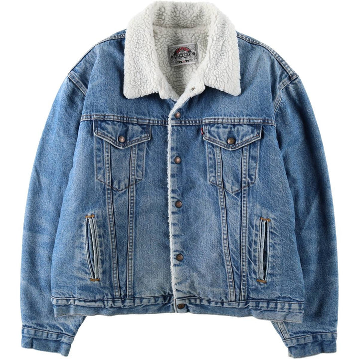 90'S Levi's padded denim fleece jacket, made in USA, men's size XXL equivalent. unclear blue type Vintage Second Hand