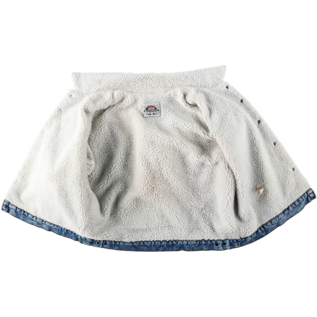 90'S Levi's padded denim fleece jacket, made in USA, men's size XXL equivalent. unclear blue type Vintage Second Hand