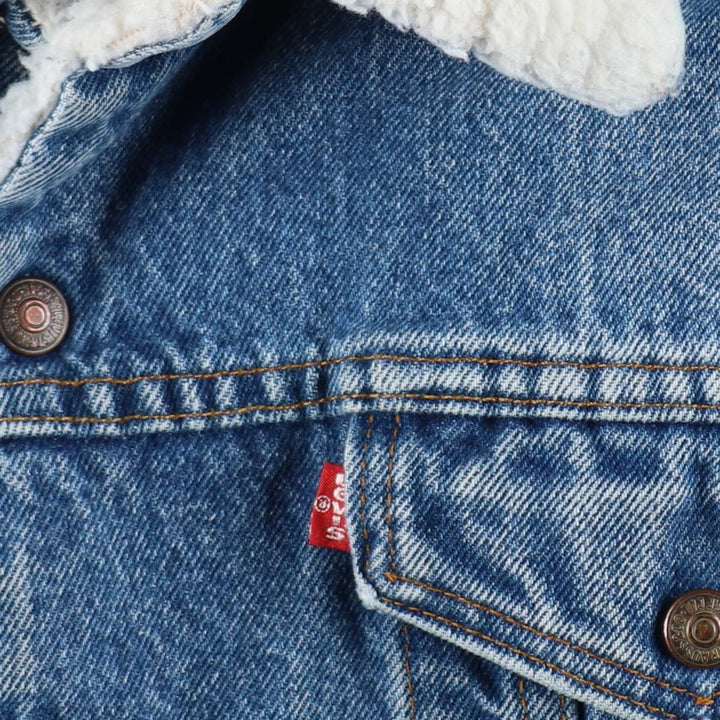 90'S Levi's padded denim fleece jacket, made in USA, men's size XXL equivalent. unclear blue type Vintage Second Hand