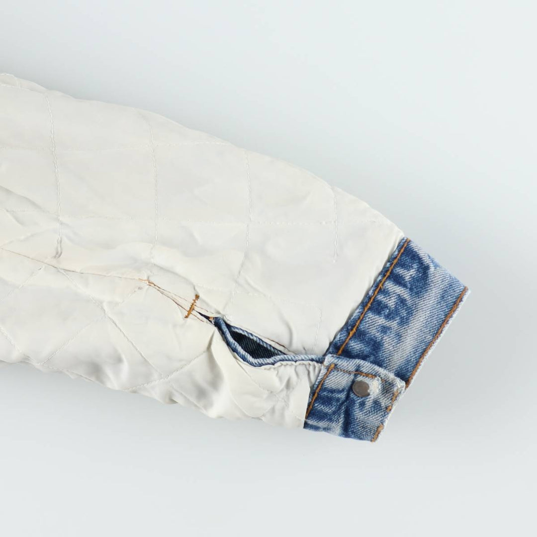 90'S Levi's padded denim fleece jacket, made in USA, men's size XXL equivalent. unclear blue type Vintage Second Hand