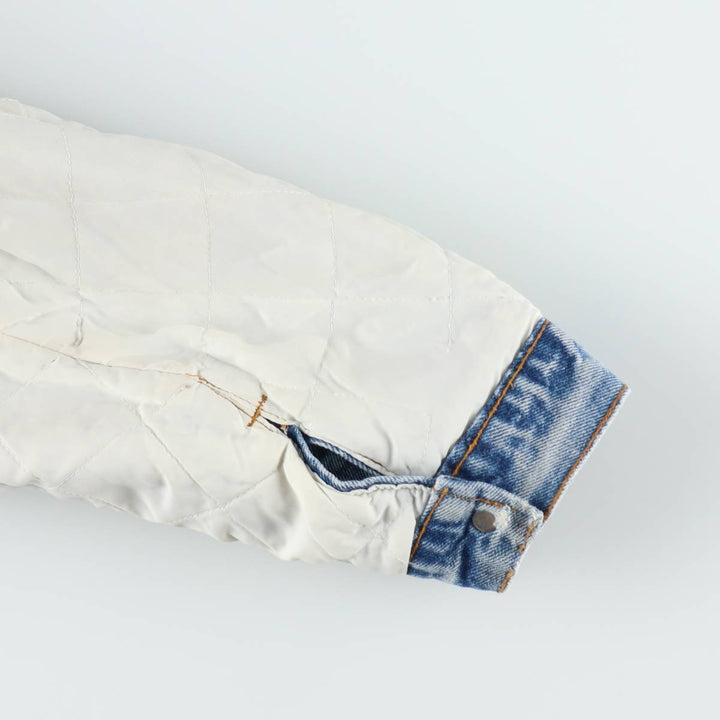 90'S Levi's padded denim fleece jacket, made in USA, men's size XXL equivalent. unclear blue type Vintage Second Hand