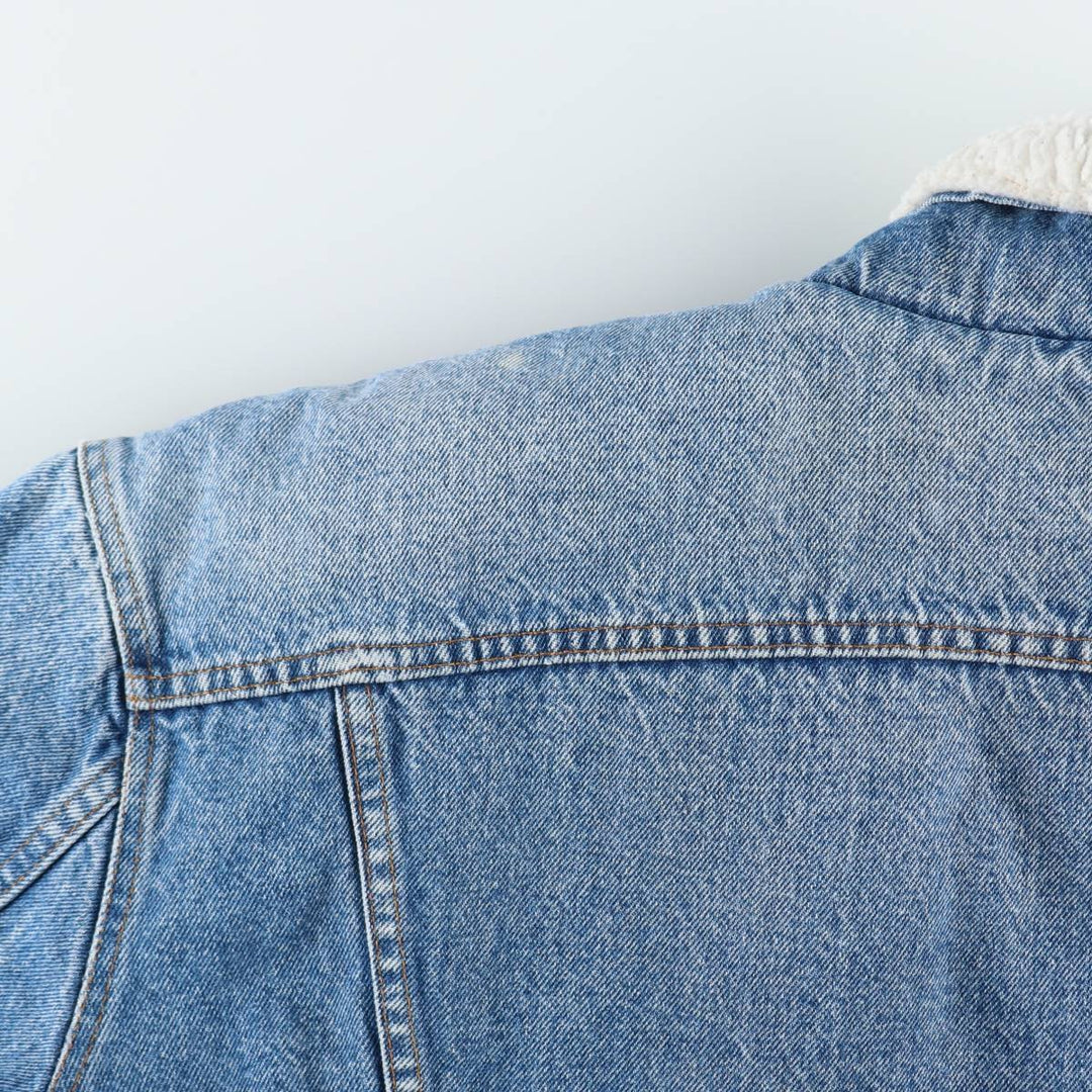 90'S Levi's padded denim fleece jacket, made in USA, men's size XXL equivalent. unclear blue type Vintage Second Hand
