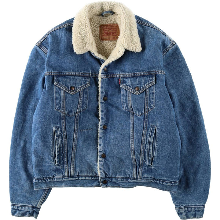 1990'S Levi's 71500-0414 Denim Boa Jacket, Men's XXL equivalent. cotton blue type Vintage Second Hand