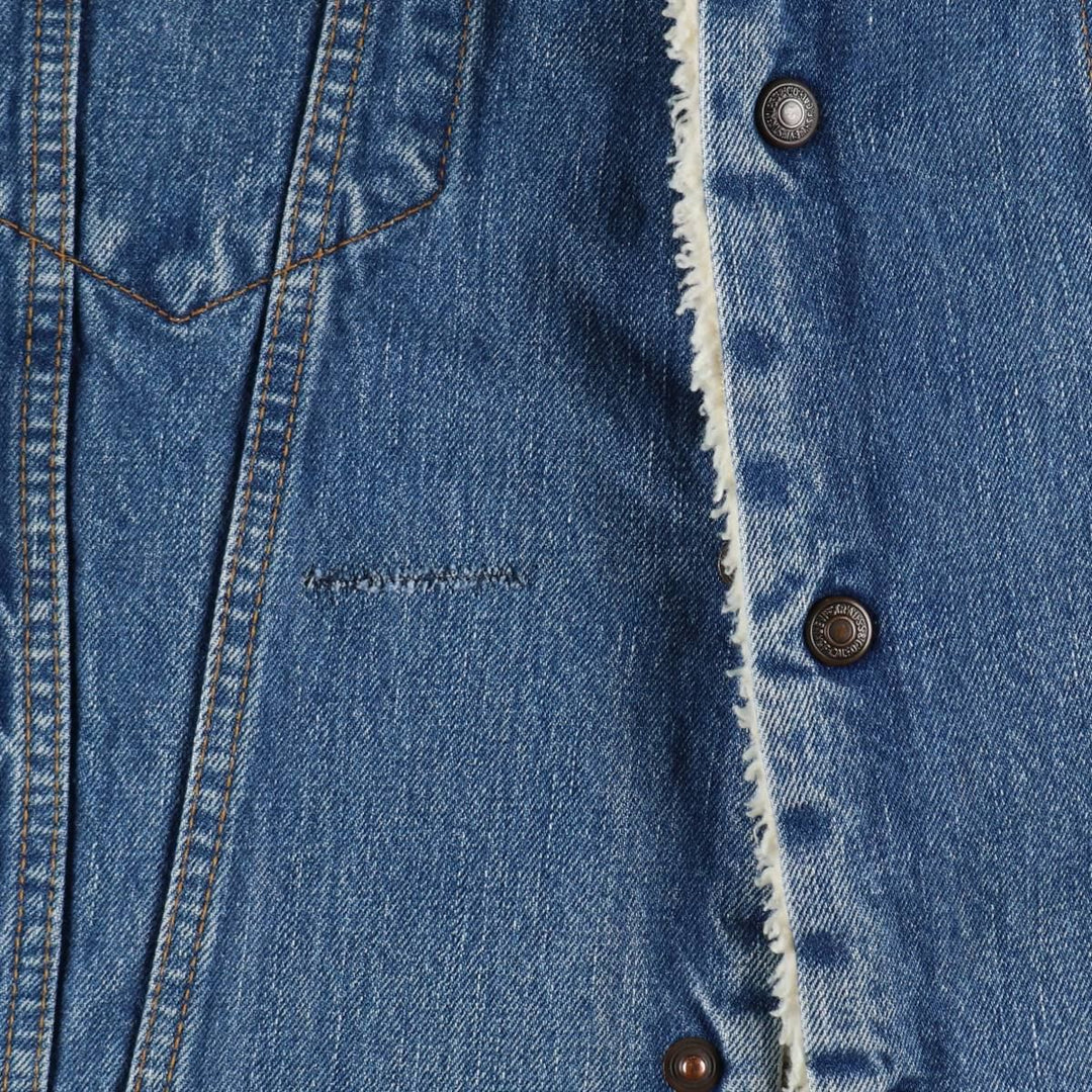 1990'S Levi's 71500-0414 Denim Boa Jacket, Men's XXL equivalent. cotton blue type Vintage Second Hand