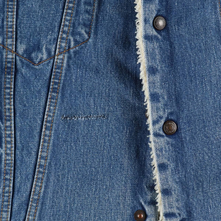 1990'S Levi's 71500-0414 Denim Boa Jacket, Men's XXL equivalent. cotton blue type Vintage Second Hand