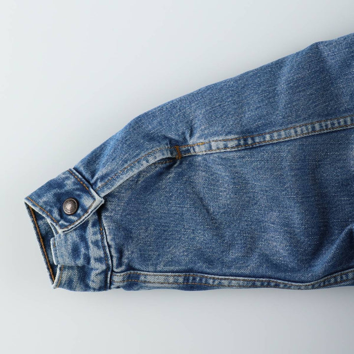 1990'S Levi's 71500-0414 Denim Boa Jacket, Men's XXL equivalent. cotton blue type Vintage Second Hand
