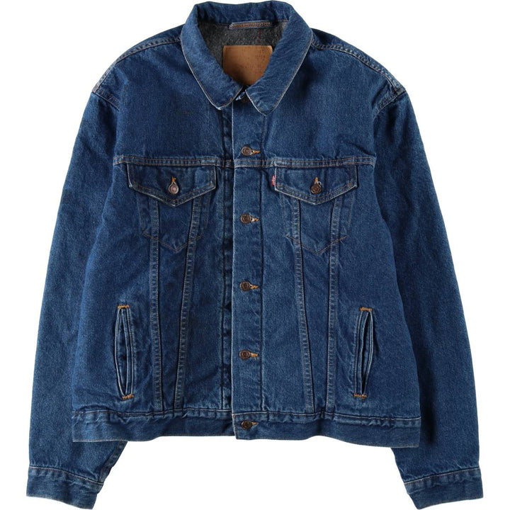 90'S Levi's 71506-0316 Denim Jacket, Made in USA, Men's XXL, Vintage cotton blue type Vintage Second Hand