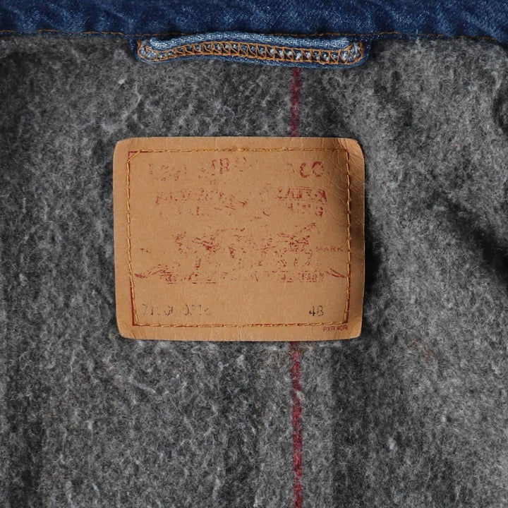 90'S Levi's 71506-0316 Denim Jacket, Made in USA, Men's XXL, Vintage cotton blue type Vintage Second Hand